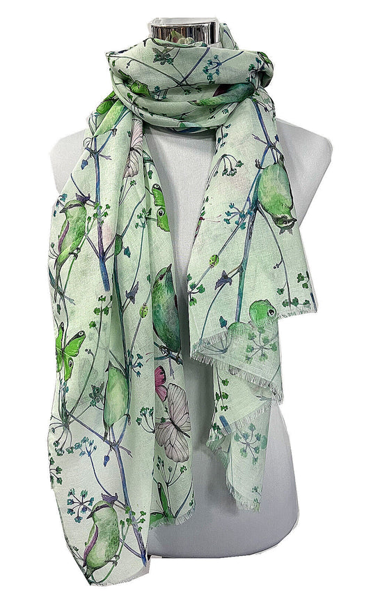 Super Soft Bird and Butterfly Pattern Scarf