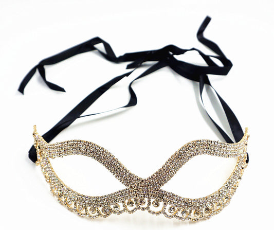 Metallic Crystal Rhinestone Masquerade