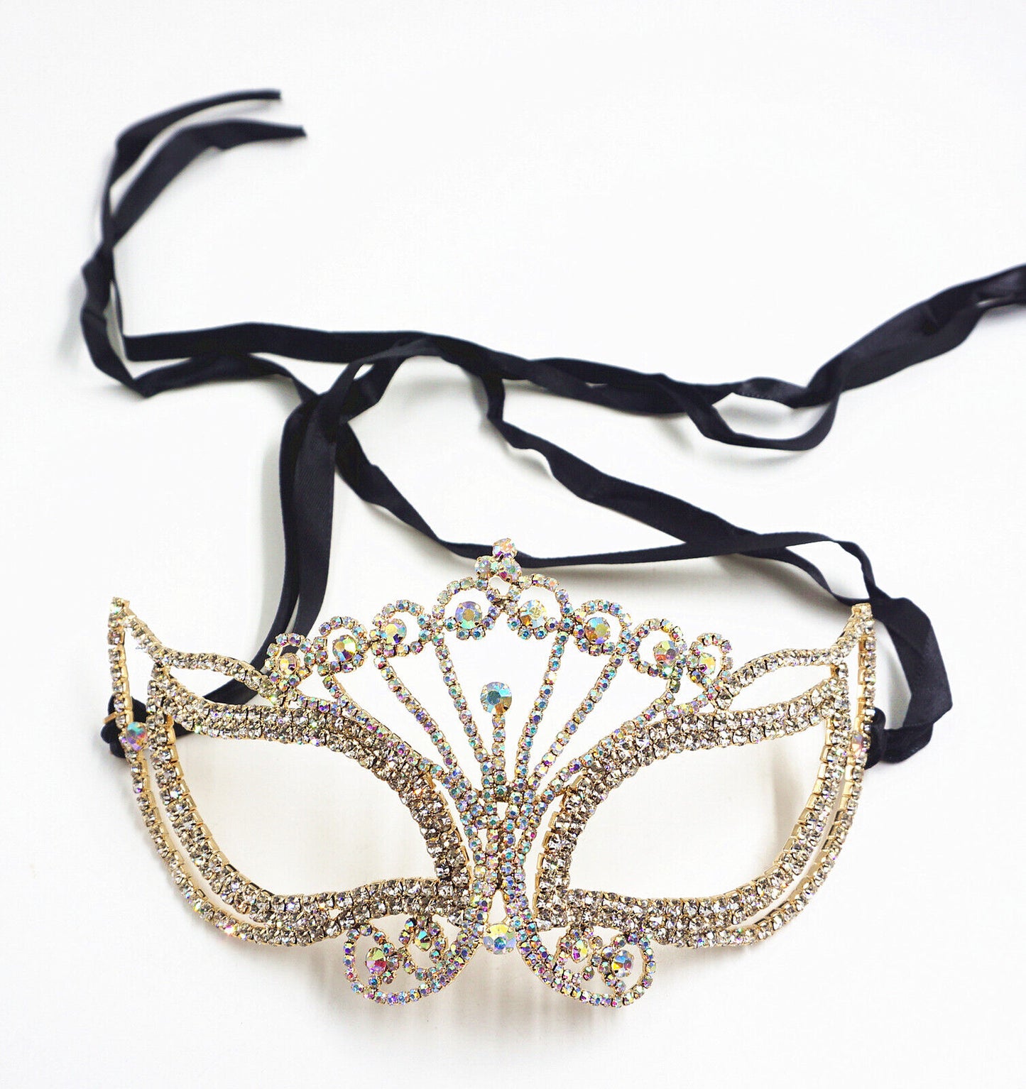 Metallic Crystal Rhinestone Masquerade