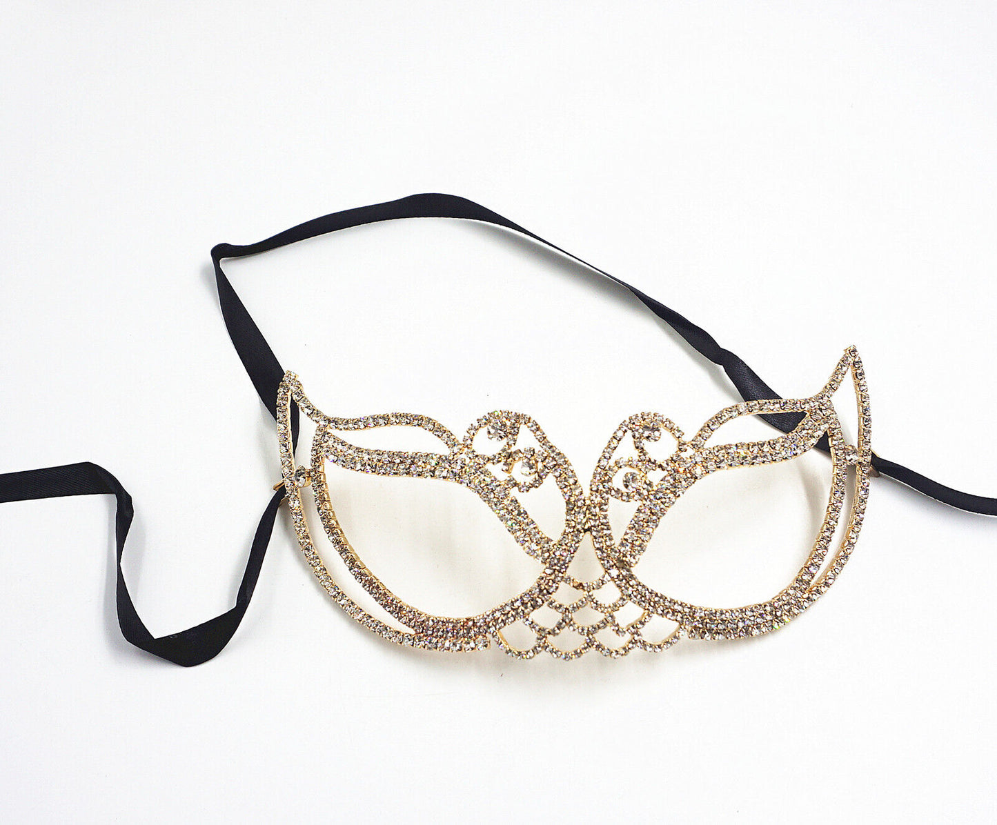 Metallic Crystal Rhinestone Masquerade