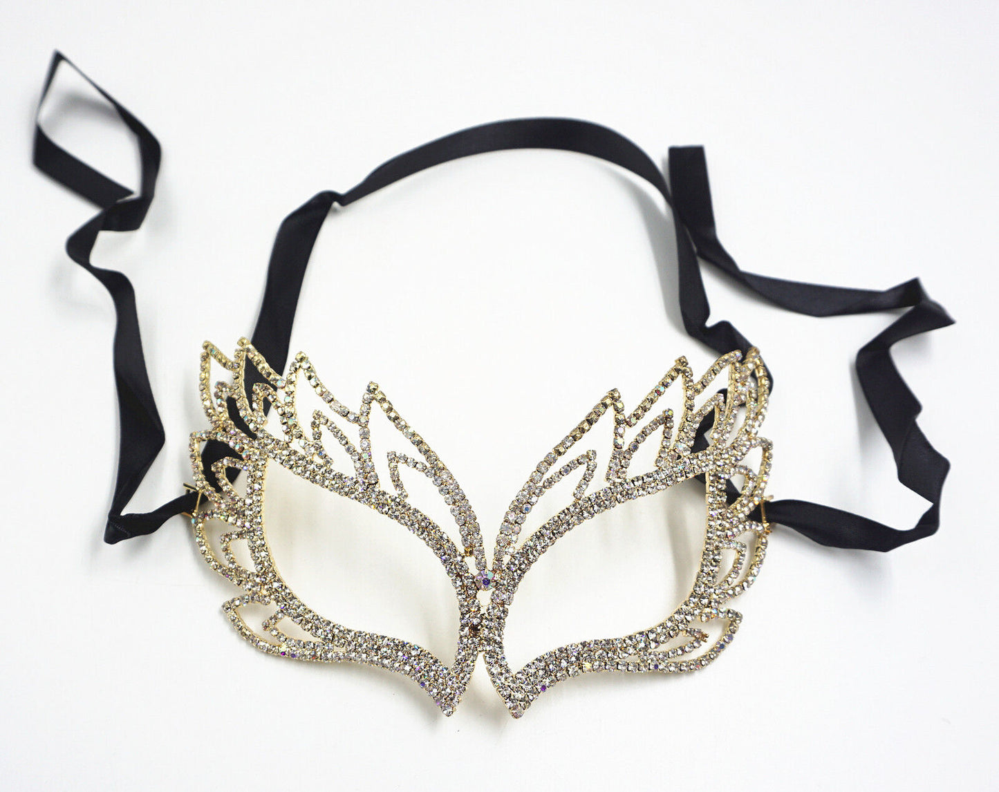 Metallic Crystal Rhinestone Masquerade