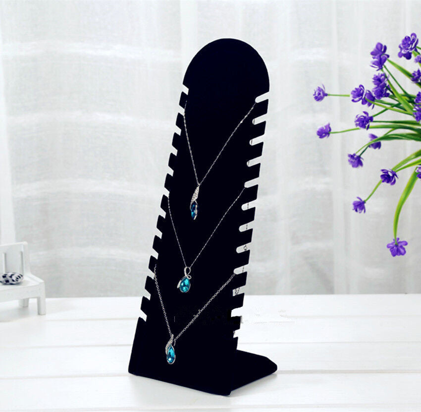 Velvet 12 Tiers Pendant Necklace Display Stand