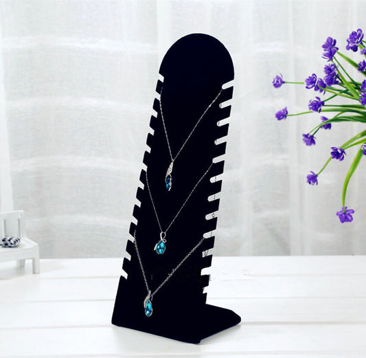 Velvet 12 Tiers Pendant Necklace Display Stand