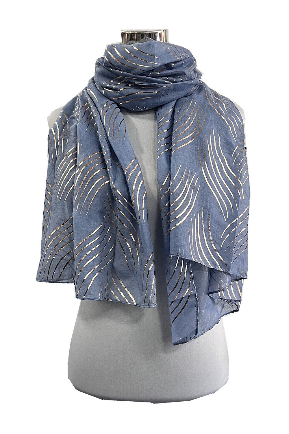 Foil Seamless Geomatric Lines Scarf