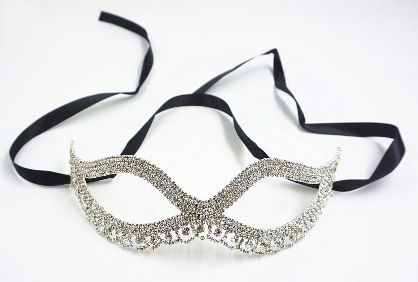 Metallic Crystal Rhinestone Masquerade