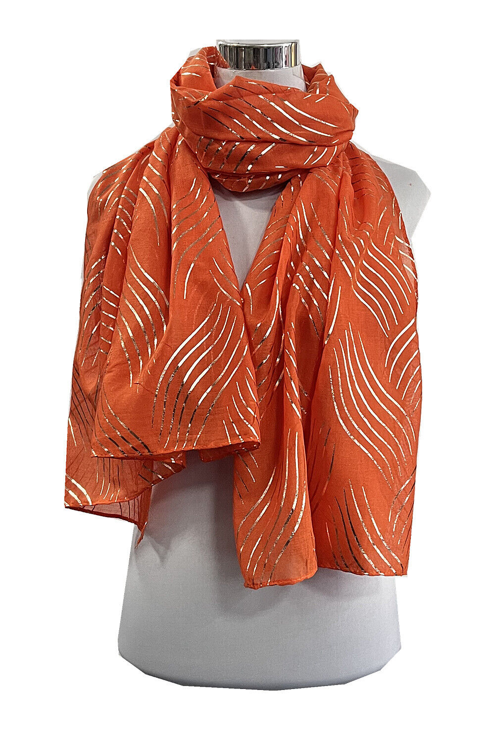 Foil Seamless Geomatric Lines Scarf
