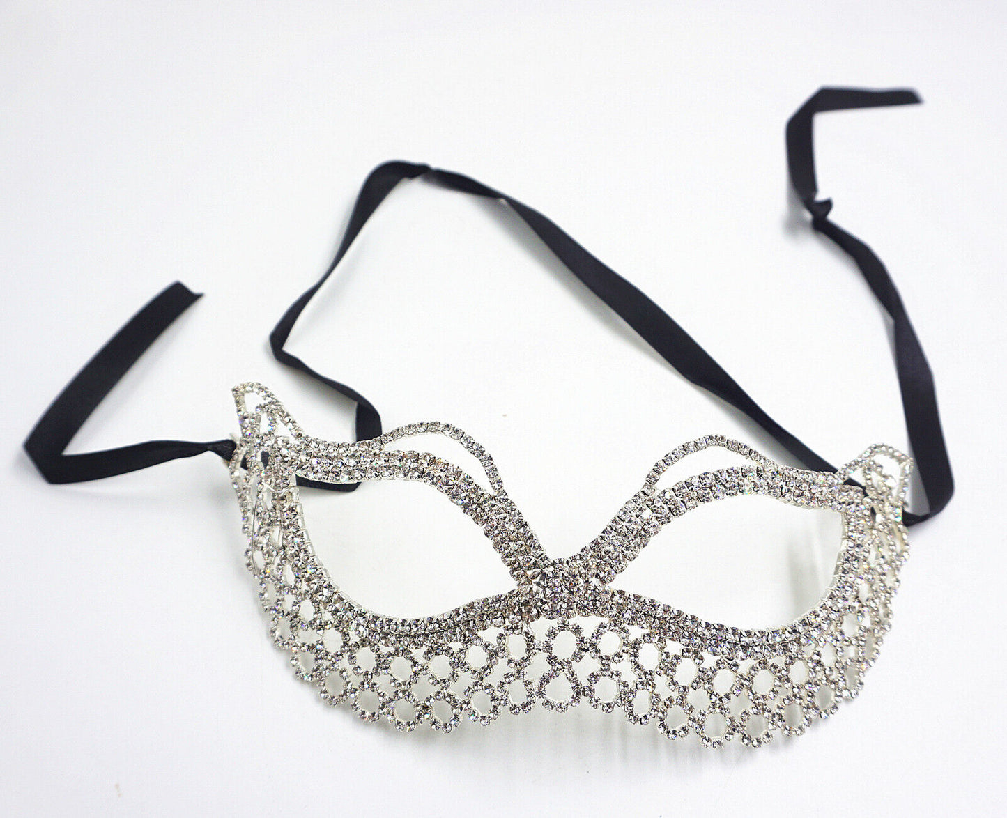 Metallic Crystal Rhinestone Masquerade