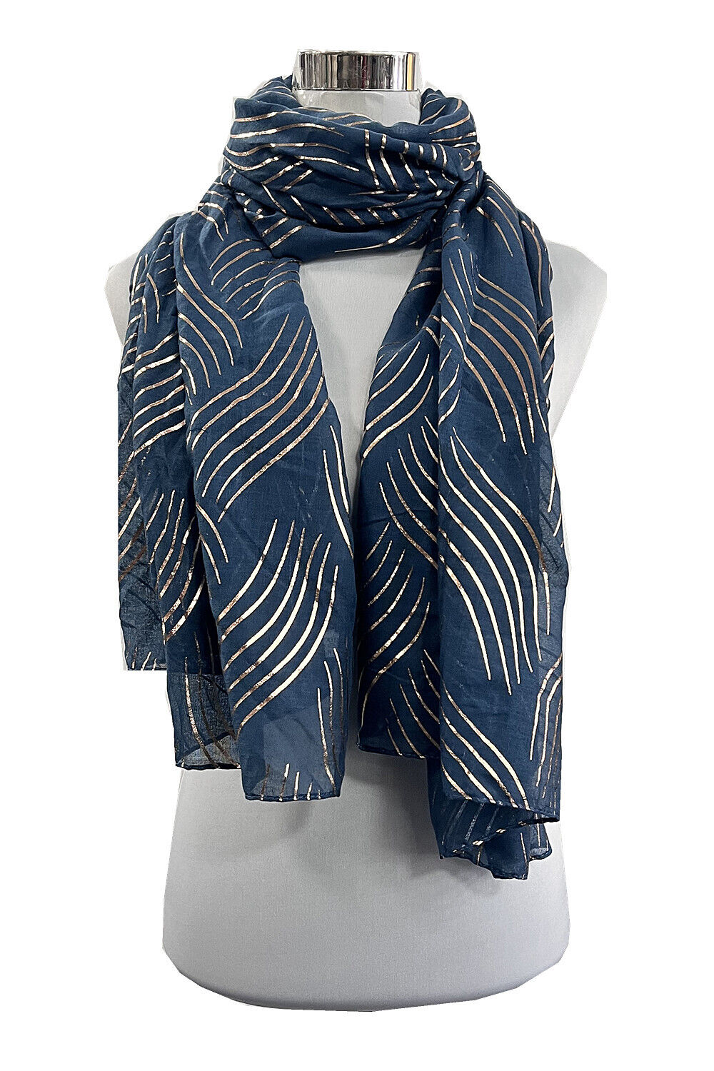 Foil Seamless Geomatric Lines Scarf