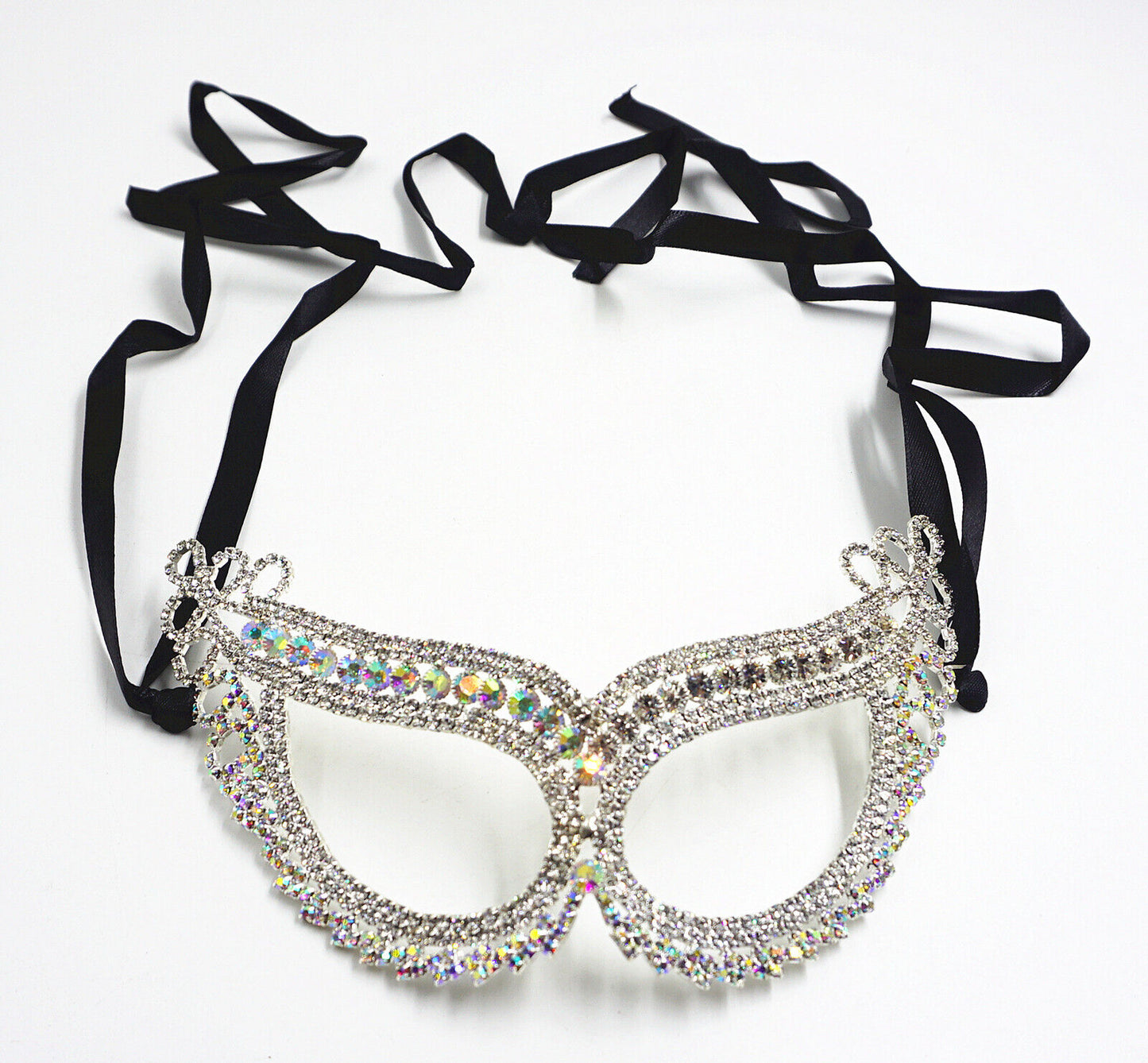 Metallic Crystal Rhinestone Masquerade
