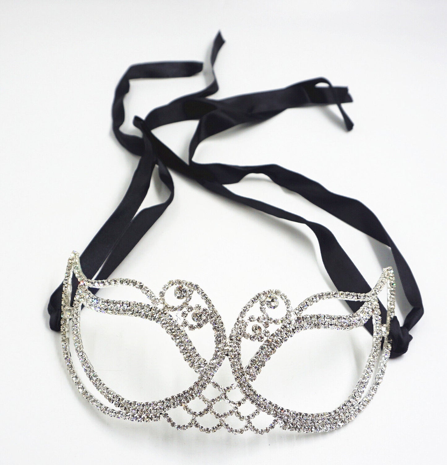 Metallic Crystal Rhinestone Masquerade