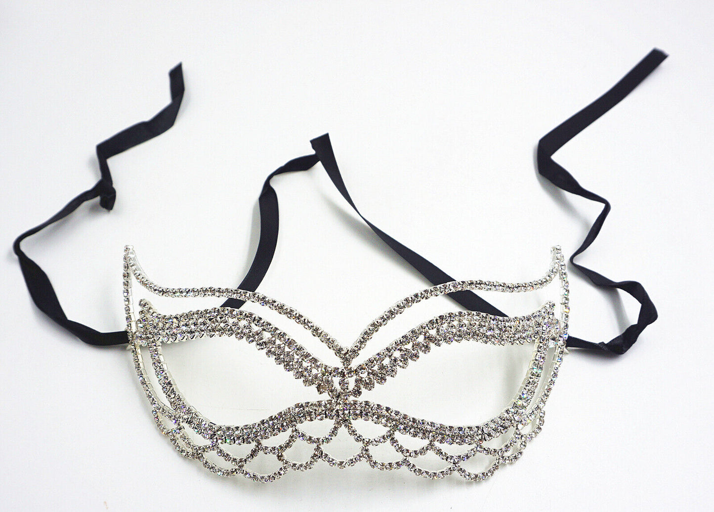 Metallic Crystal Rhinestone Masquerade
