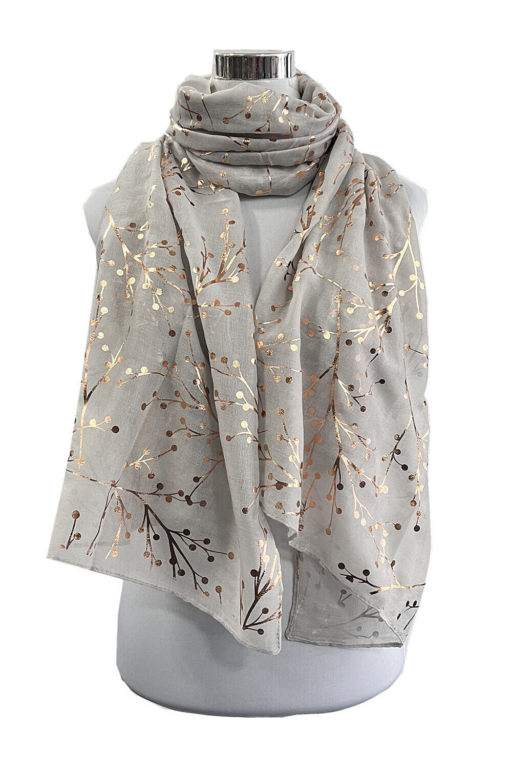 Foil Tree Branches Pattern Scarf