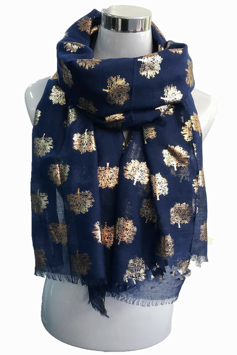 Foil Rose Gold Life Tree Scarf