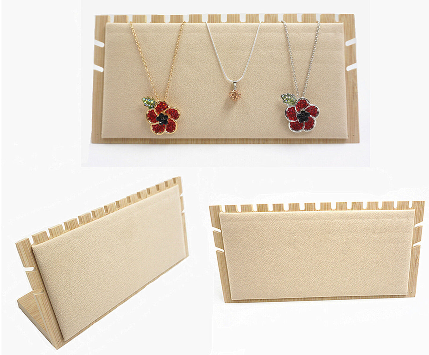 Wooden Multi Tiers Necklace Display Stand