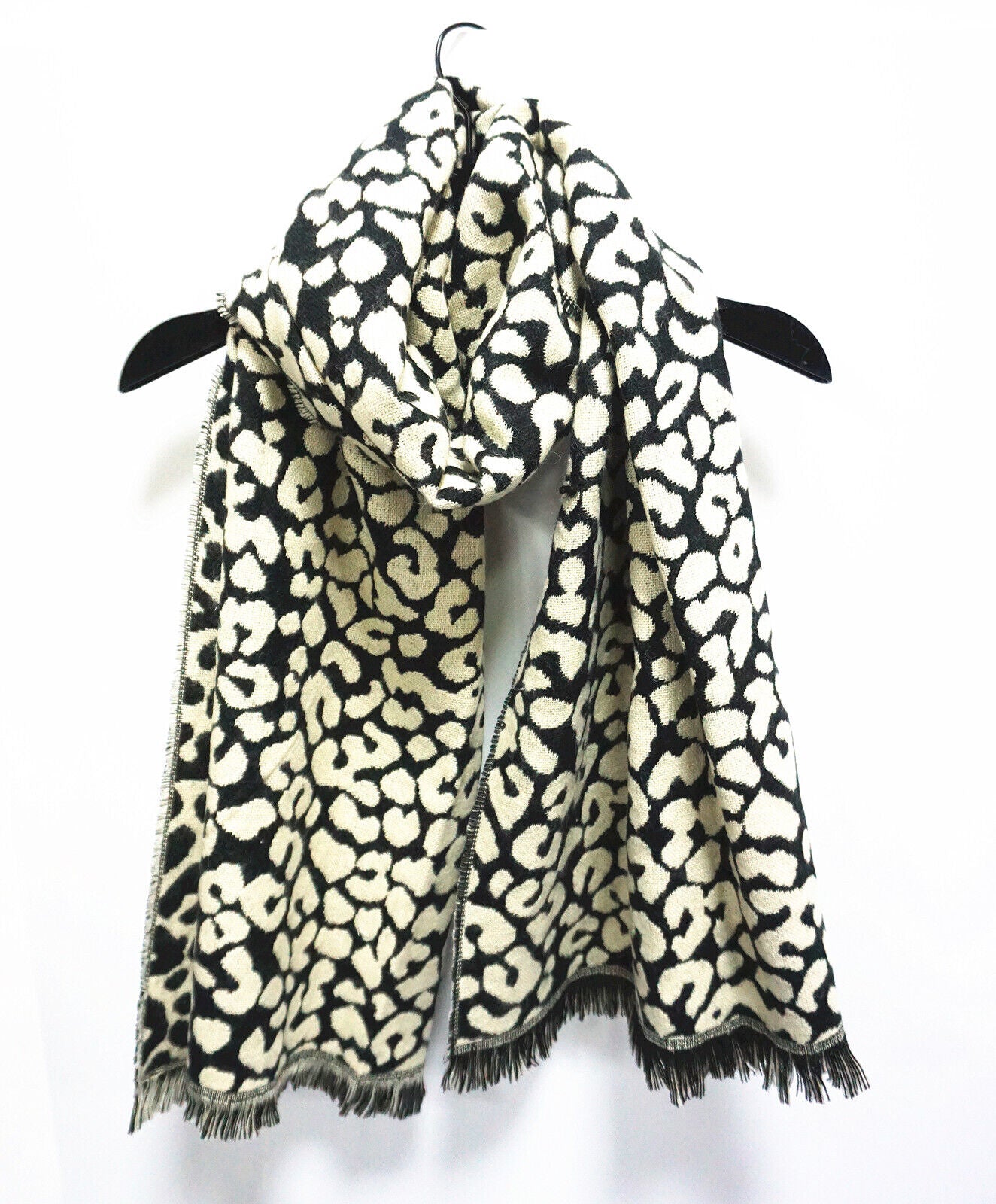 Wool Leopard Print Shawl