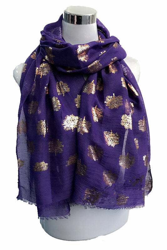 Foil Rose Gold Life Tree Scarf