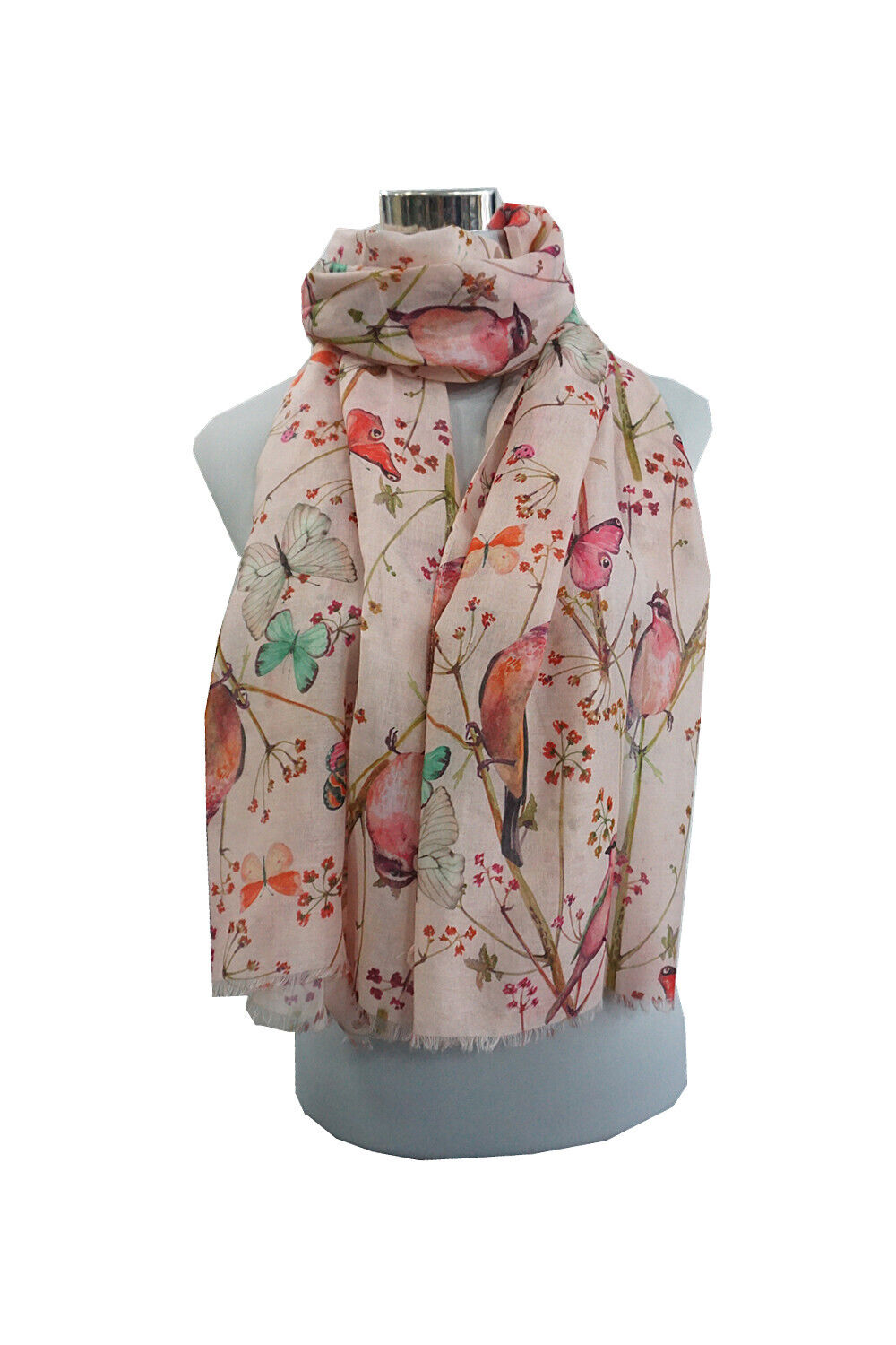 Super Soft Bird and Butterfly Pattern Scarf
