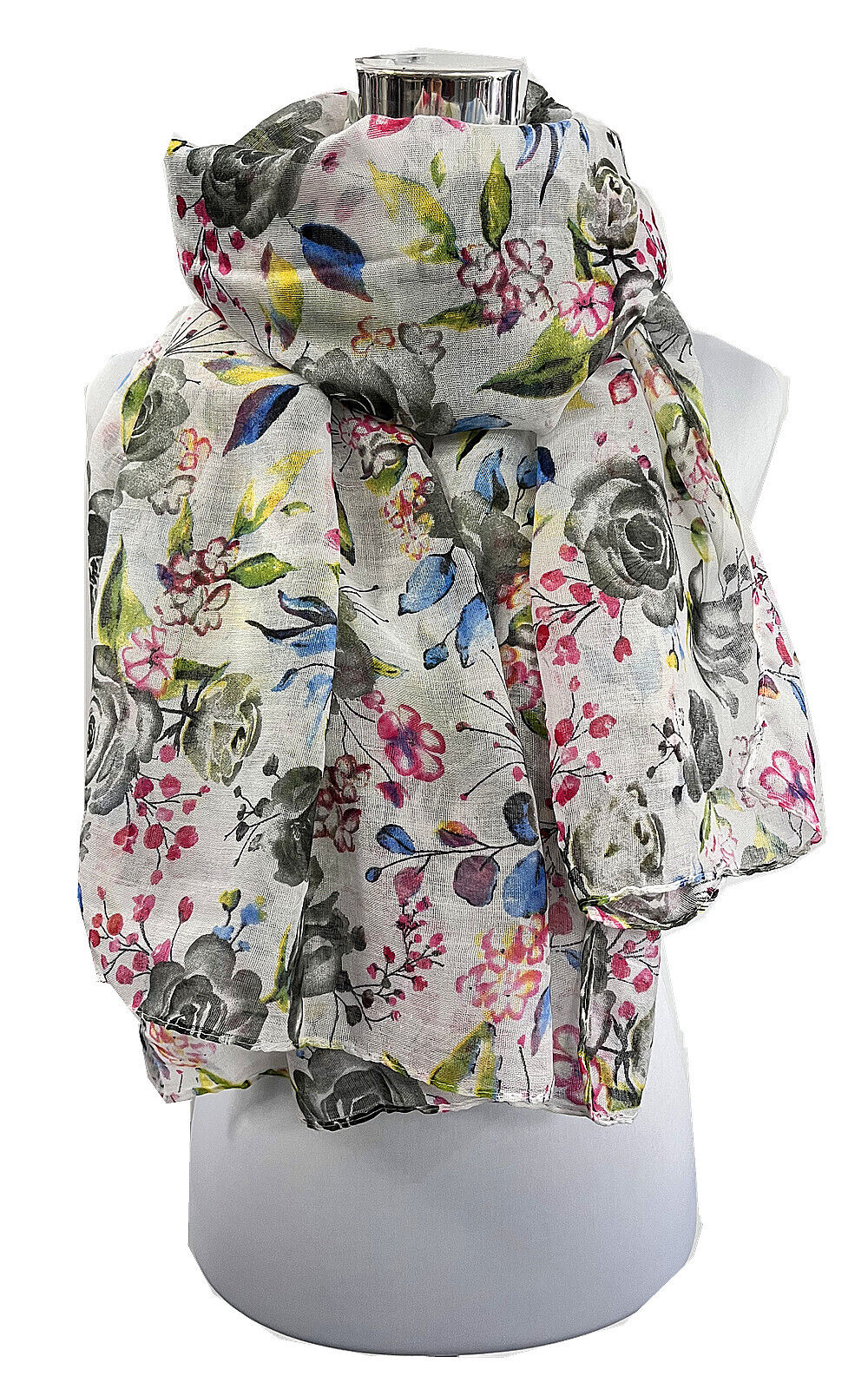 Colourful Rose Pattern Scarf
