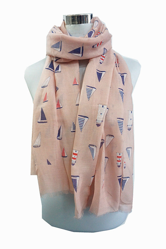 Boat and Lighthouse Pattern Scarf